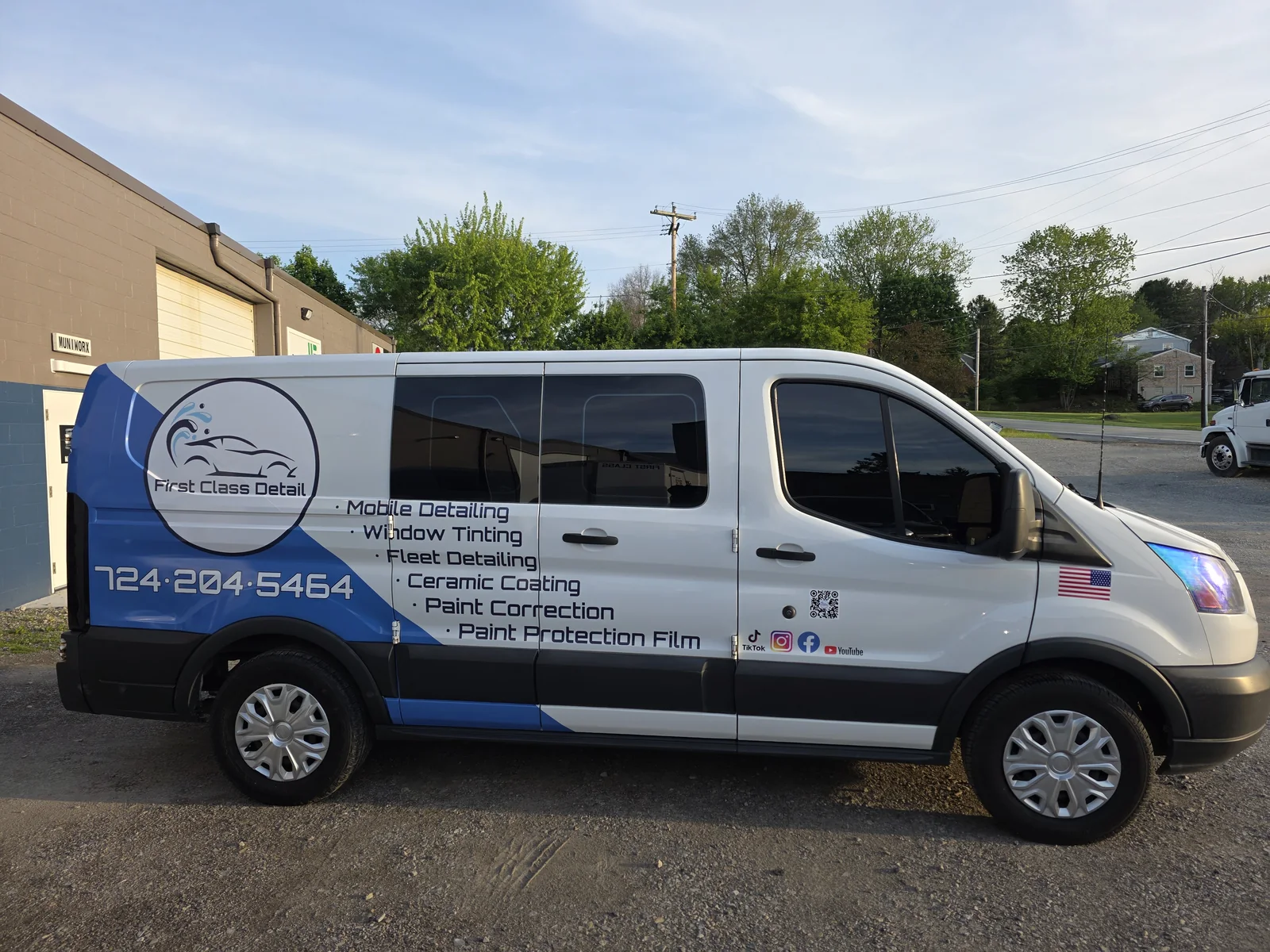 First Class Detail fully equipped mobile auto detailing van
